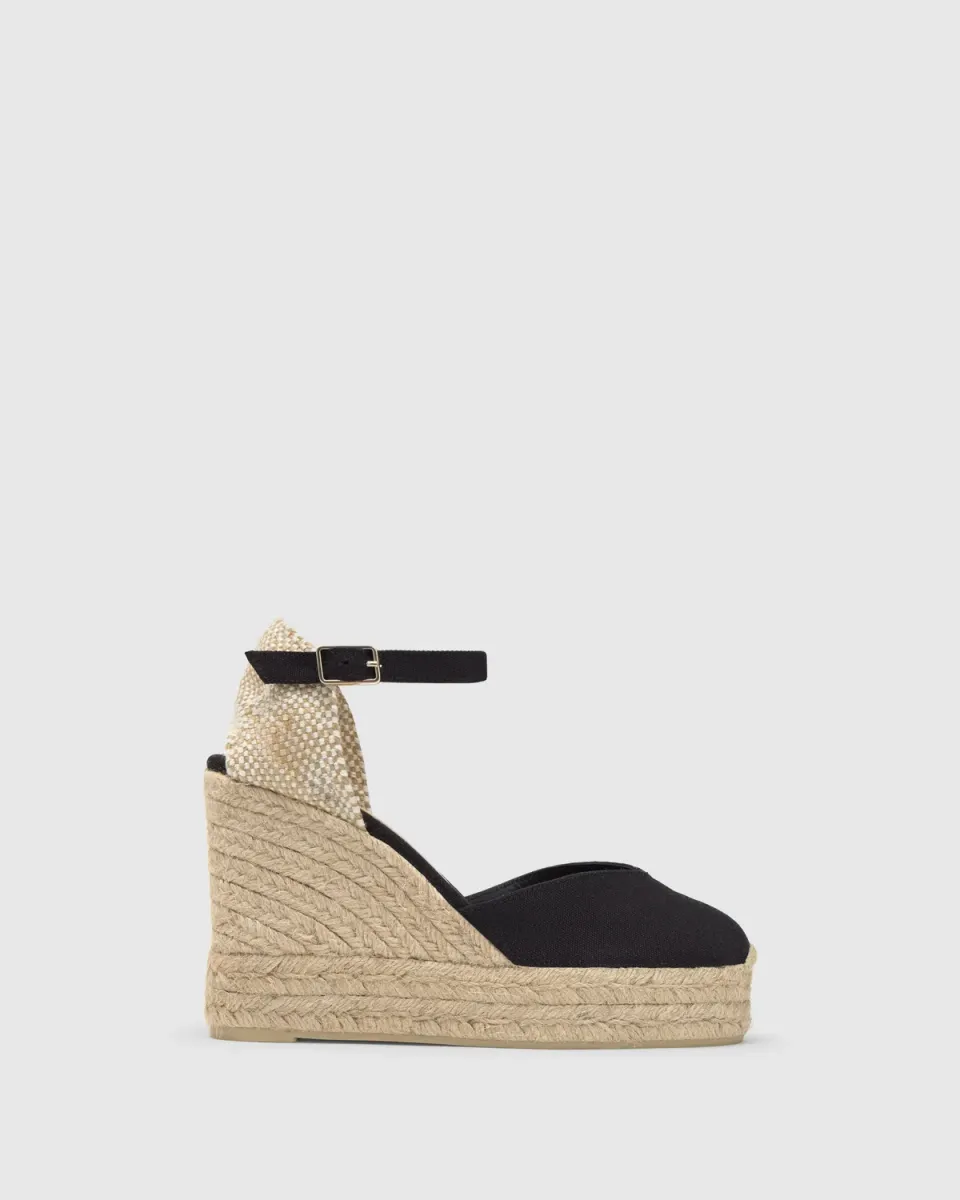 Castaner Chiarita 8ED 001 espadrille zwart