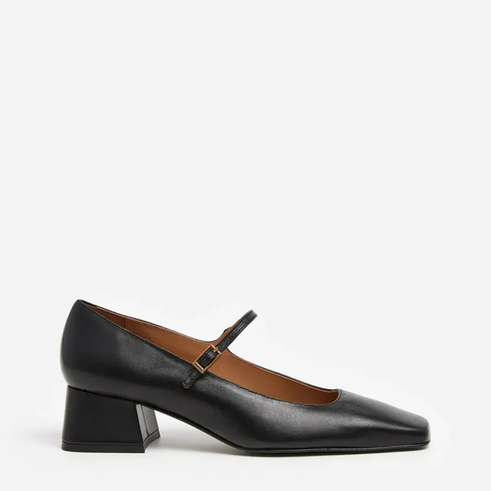 Flattered Evan Mary Jane pumps zwart leer met hak