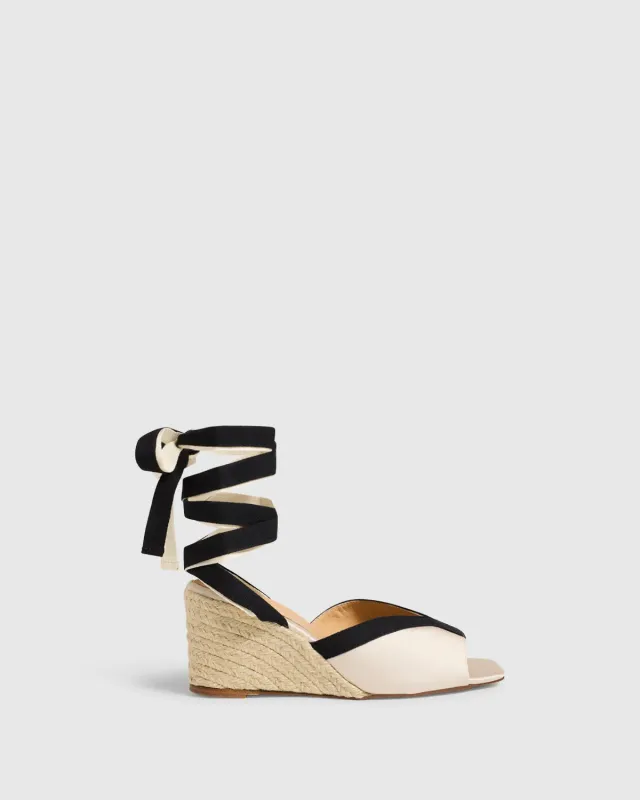 Castaner Florinda 8/129 sleehaksandalen champagne negro satijn