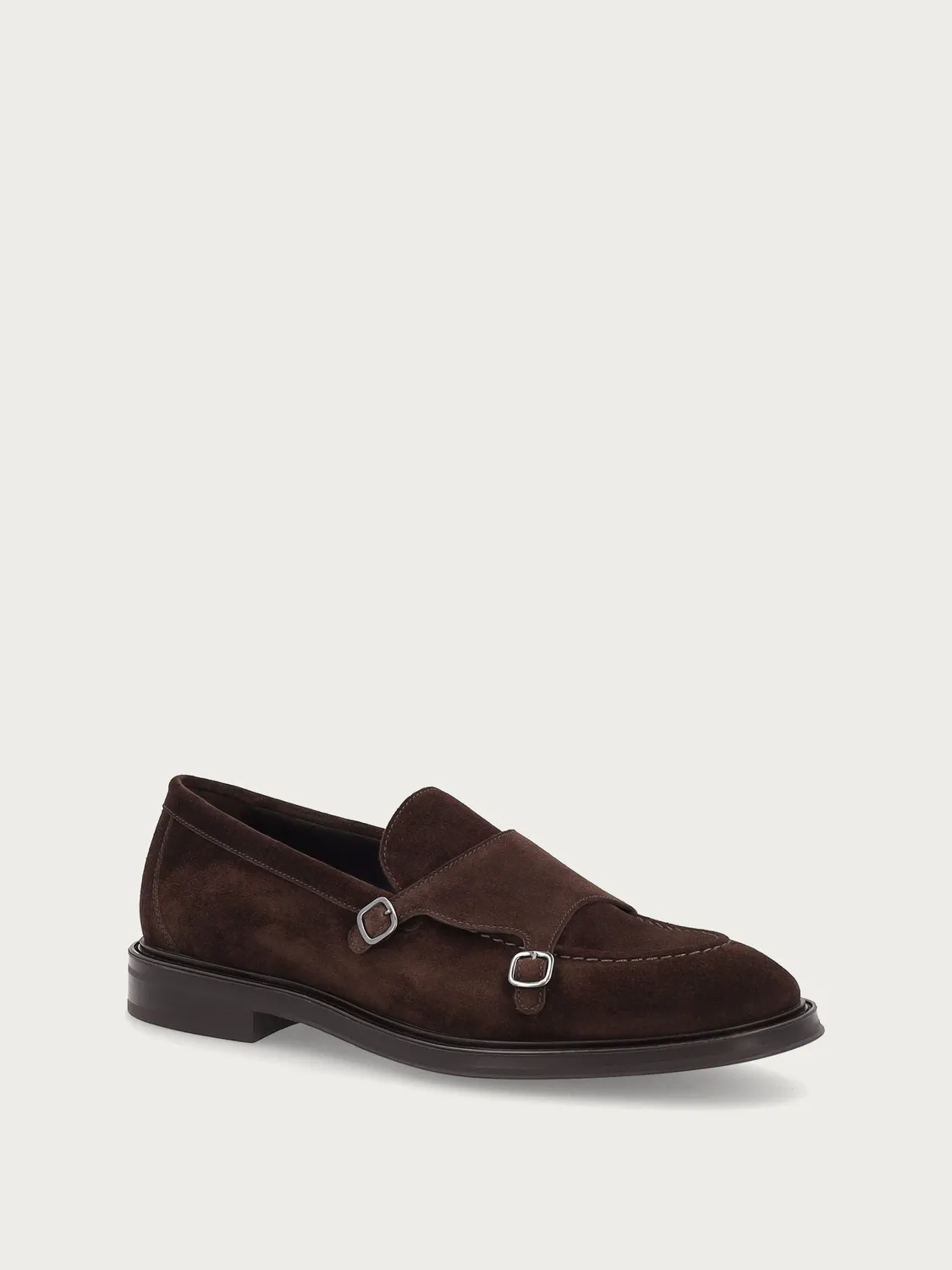 Frau Signature loafers bruin suède dubbele gesp