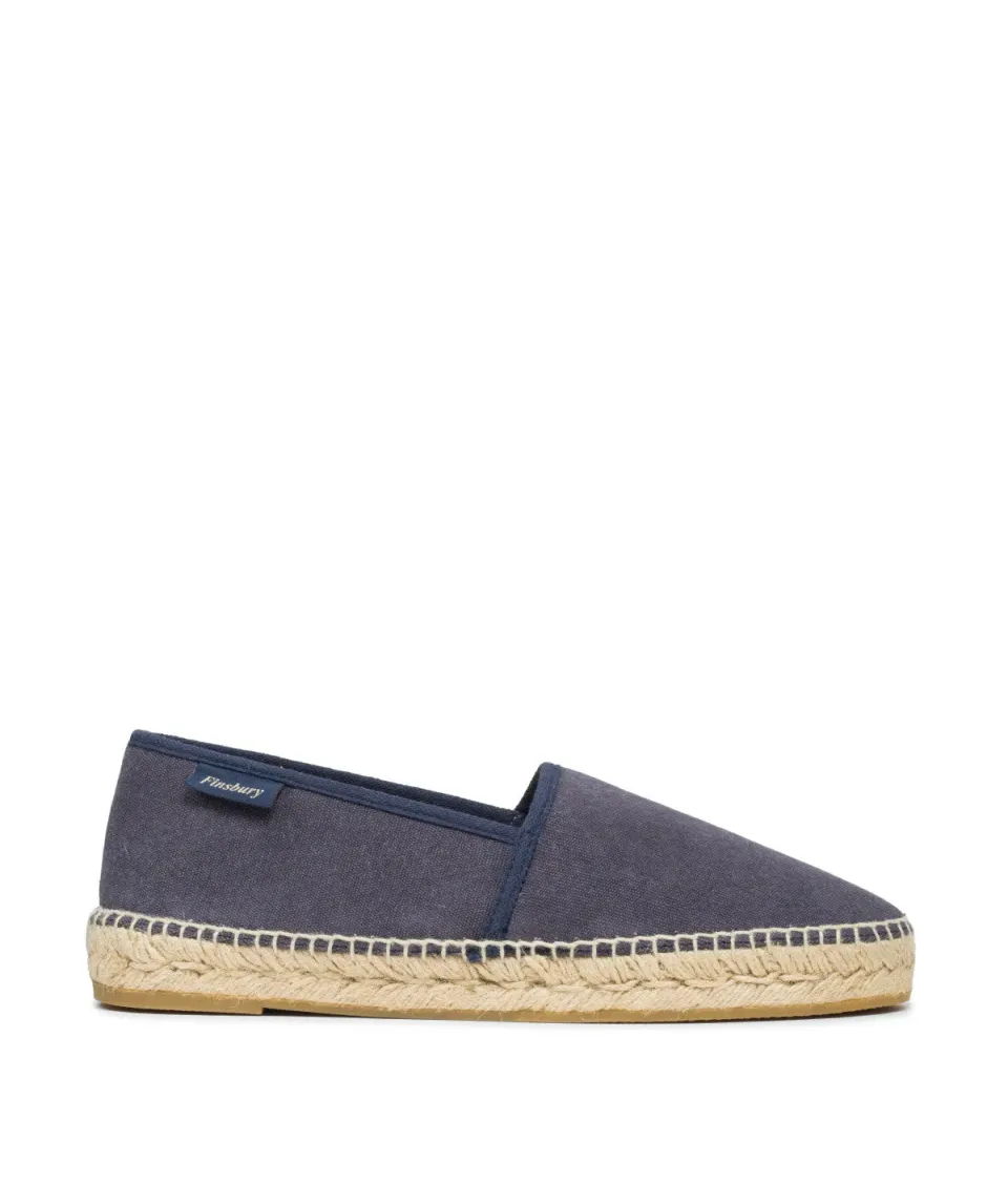 Finsbury Indiana espadrilles navy leer zomer