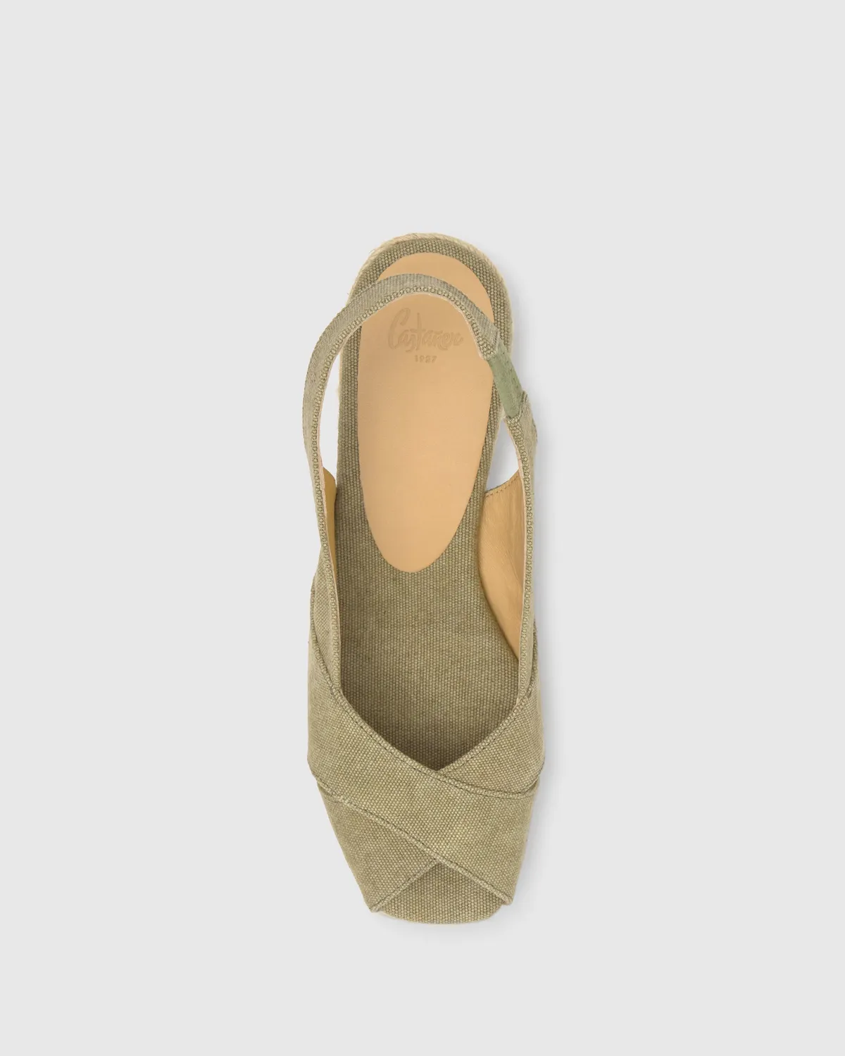 Castaner Diana 6 002 espadrilles groen peeptoe 7 cm