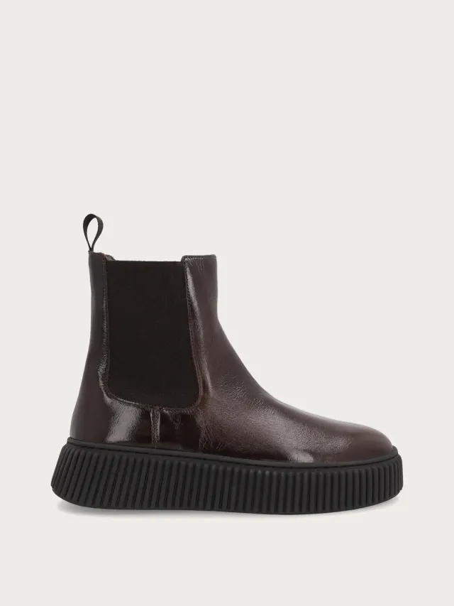 Frau Verona Beatle boots bruin gepolijst leer