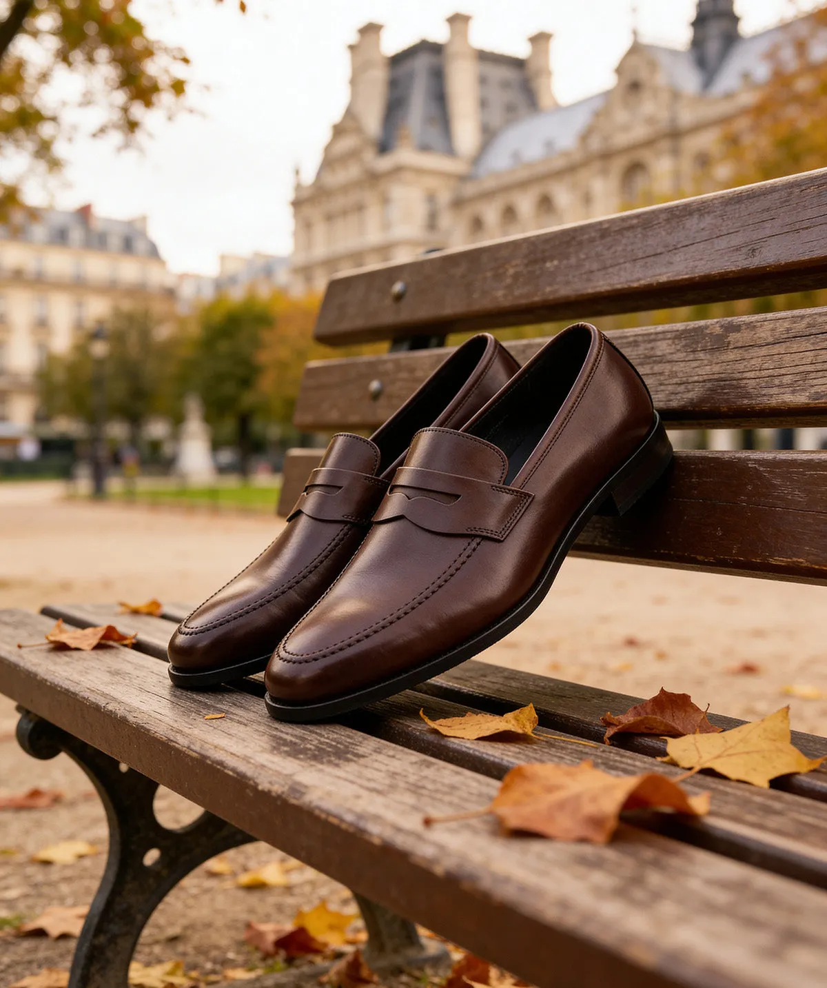 Finsbury Luton bruine loafers kalfsleer