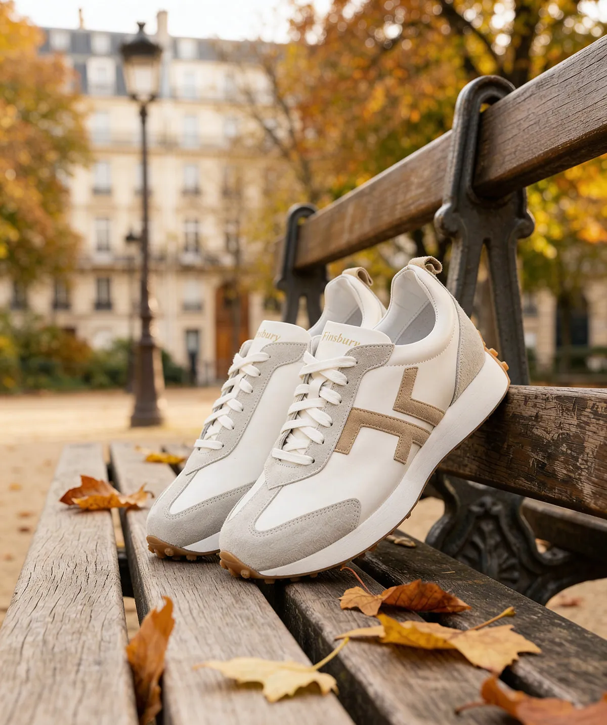 Finsbury Kate sneakers beige leer dames