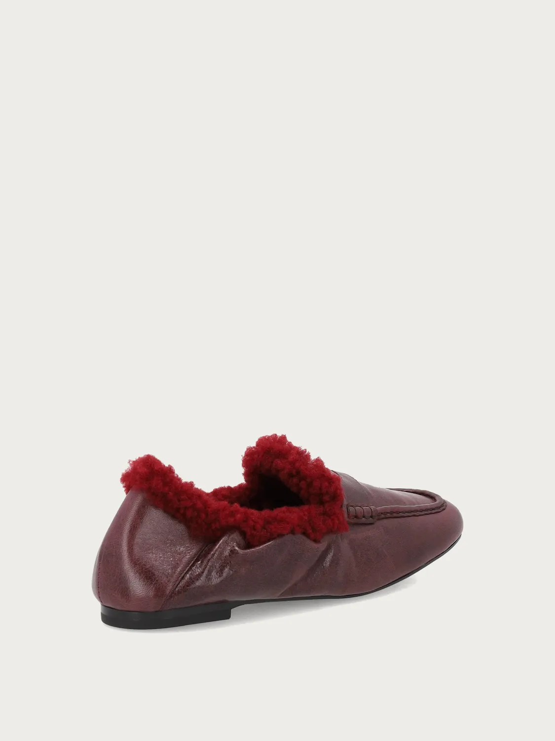 Frau Verona loafers bordeaux leer bontvoering