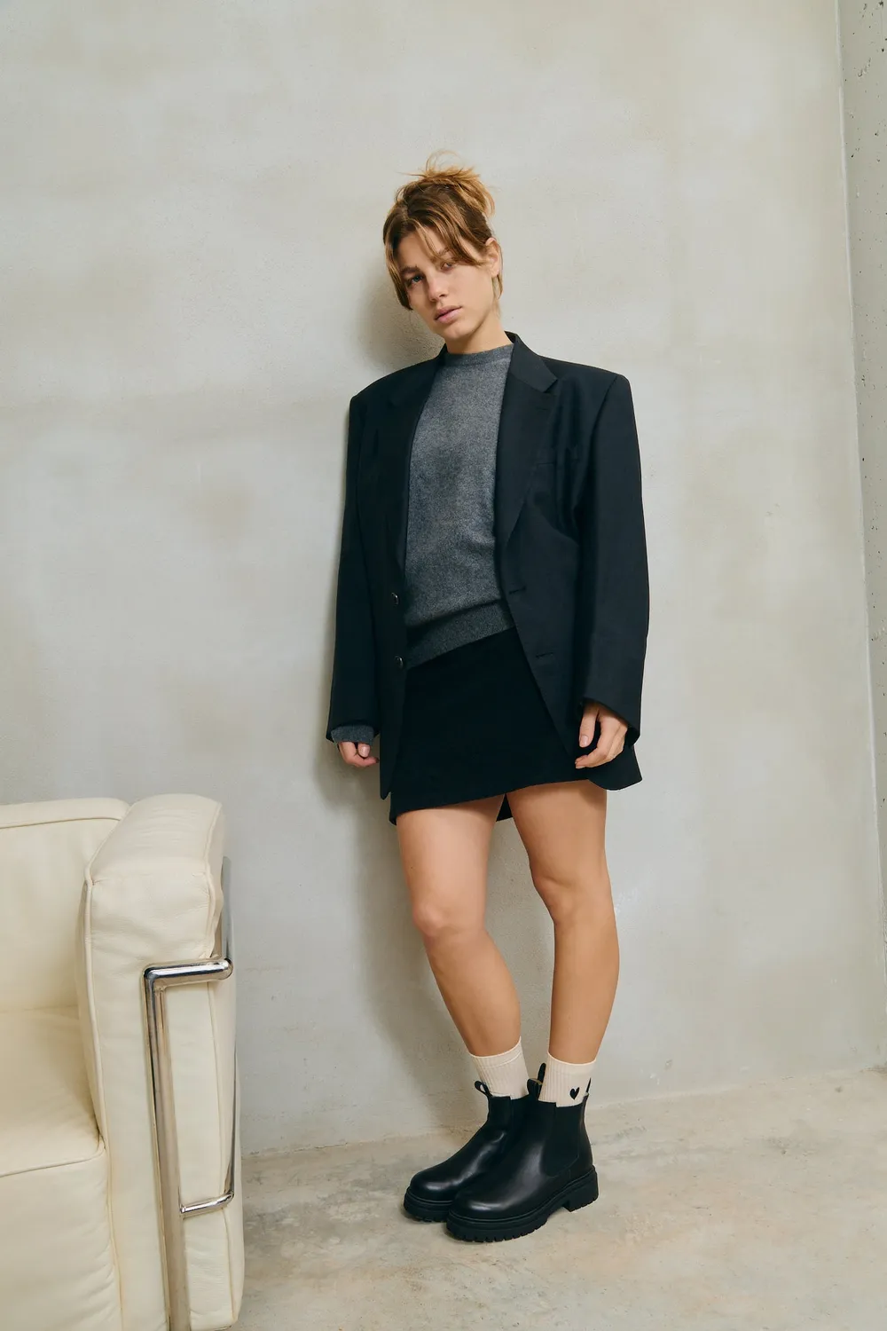 Jutelaune Mischa Black chelsea boots zwart leer