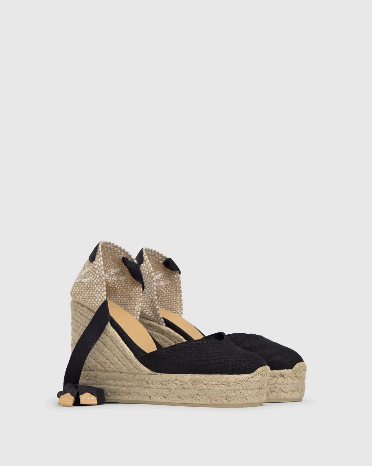Castaner Chiara 8ED/001 espadrilles zwart sleehak 11 cm