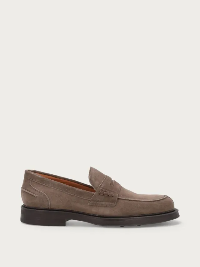Frau Verona loafers suède grijs heren