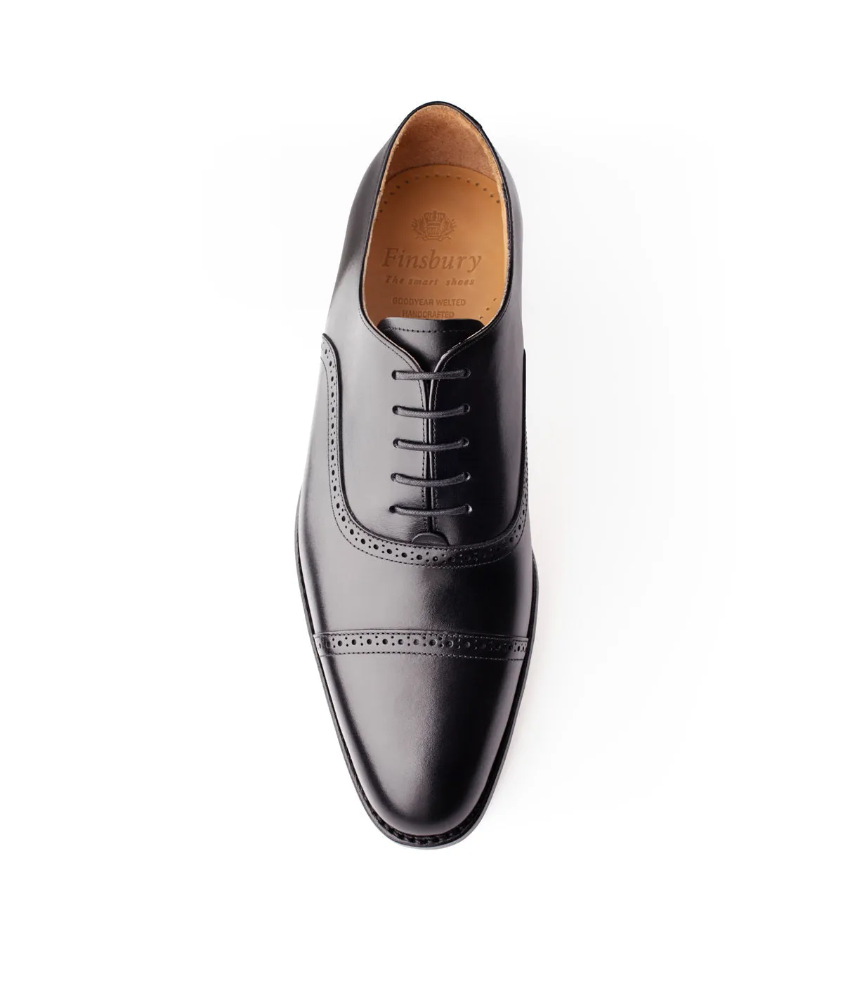 Finsbury Balmoral zwarte oxford herenschoen boxcalf