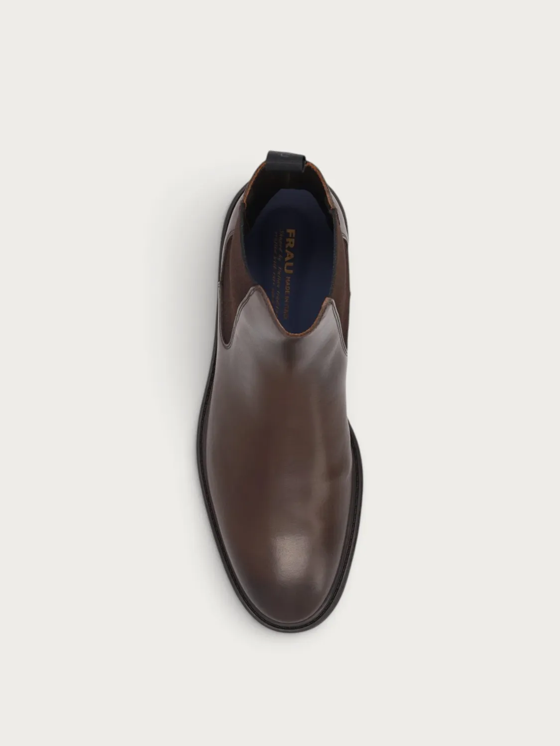 Frau Signature Beatle boots donkerbruin kalfsleer
