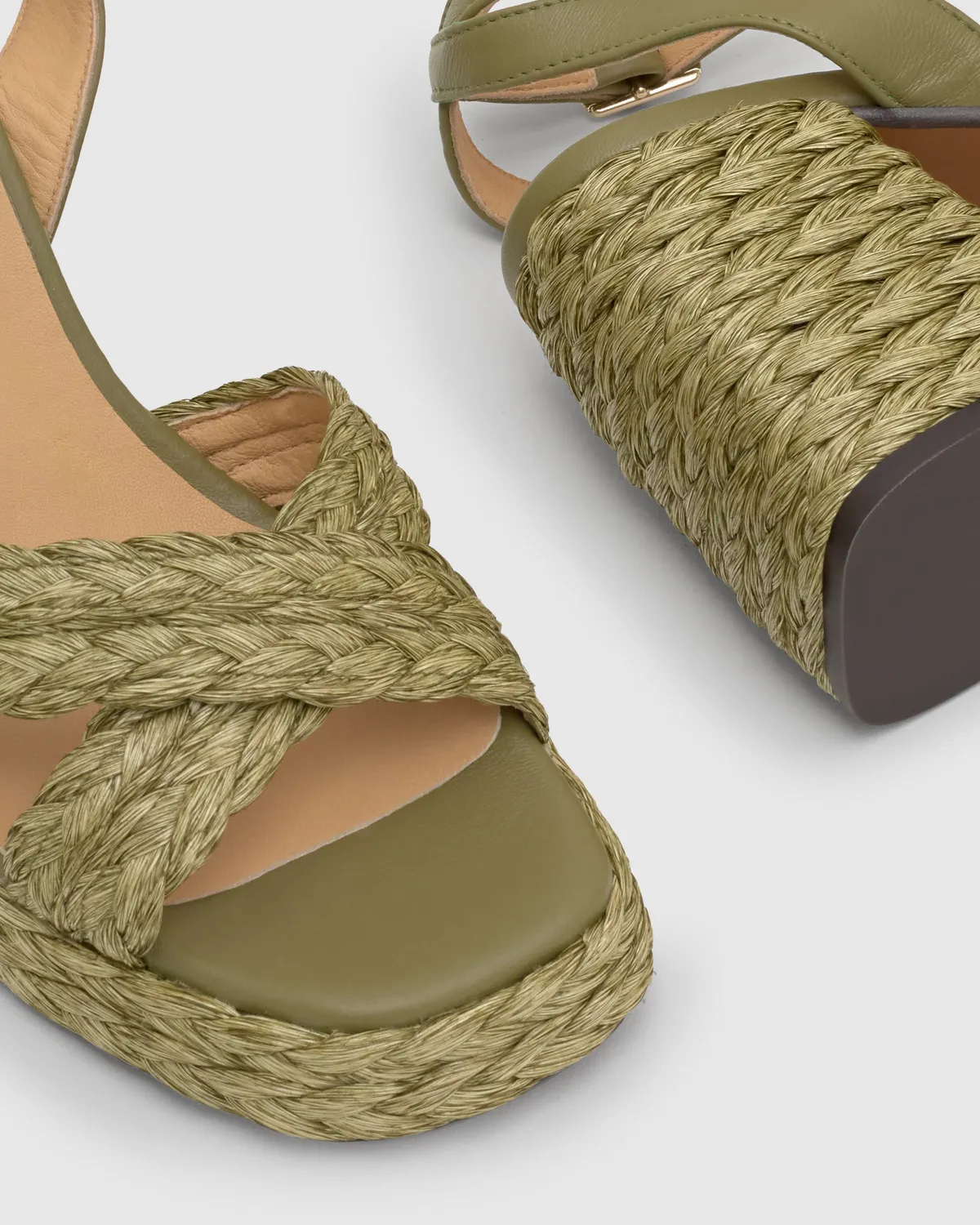 Castaner Valeriette 258 sandalen olive raffia