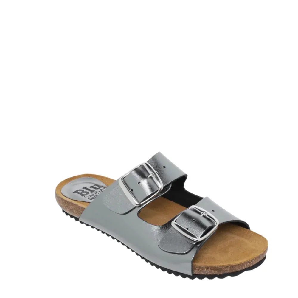 Donelli Slippers 896 slippers grijs leer verstelbaar