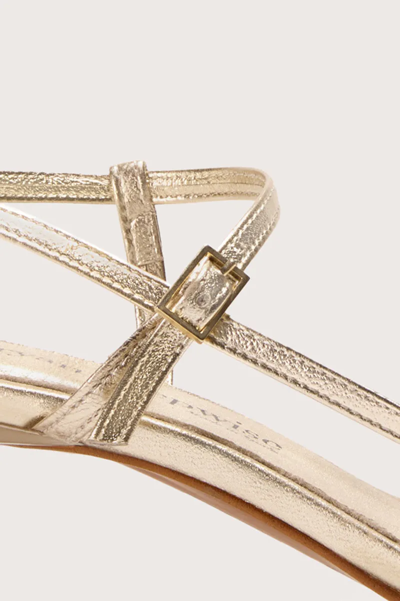 Bryan Stepwise Palmira Pearl sandalen goud leer