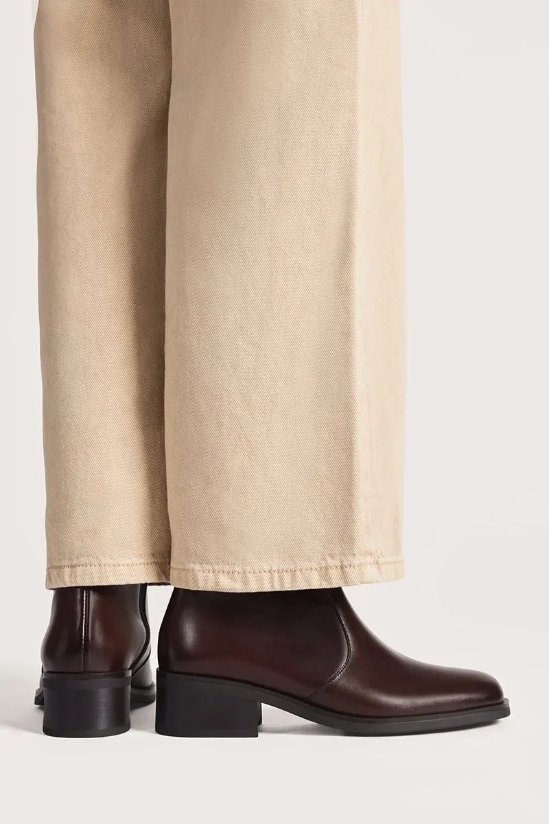 Bryan Stepwise Chester boots donkerbruin leer