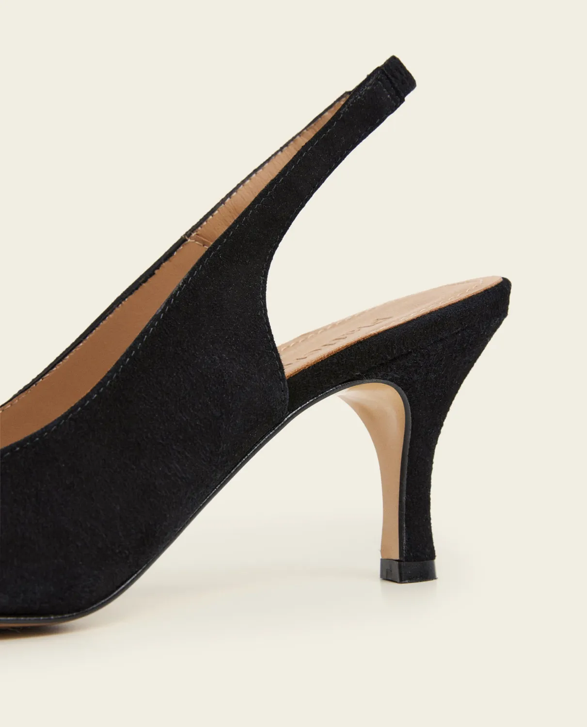 Flattered Franchesca pumps zwart suède slingback