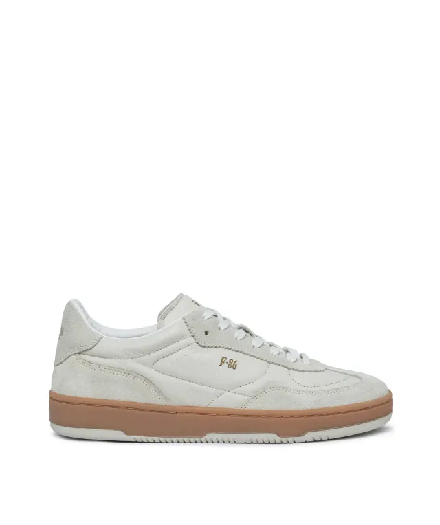 Finsbury Jules sneakers wit leer gestikt