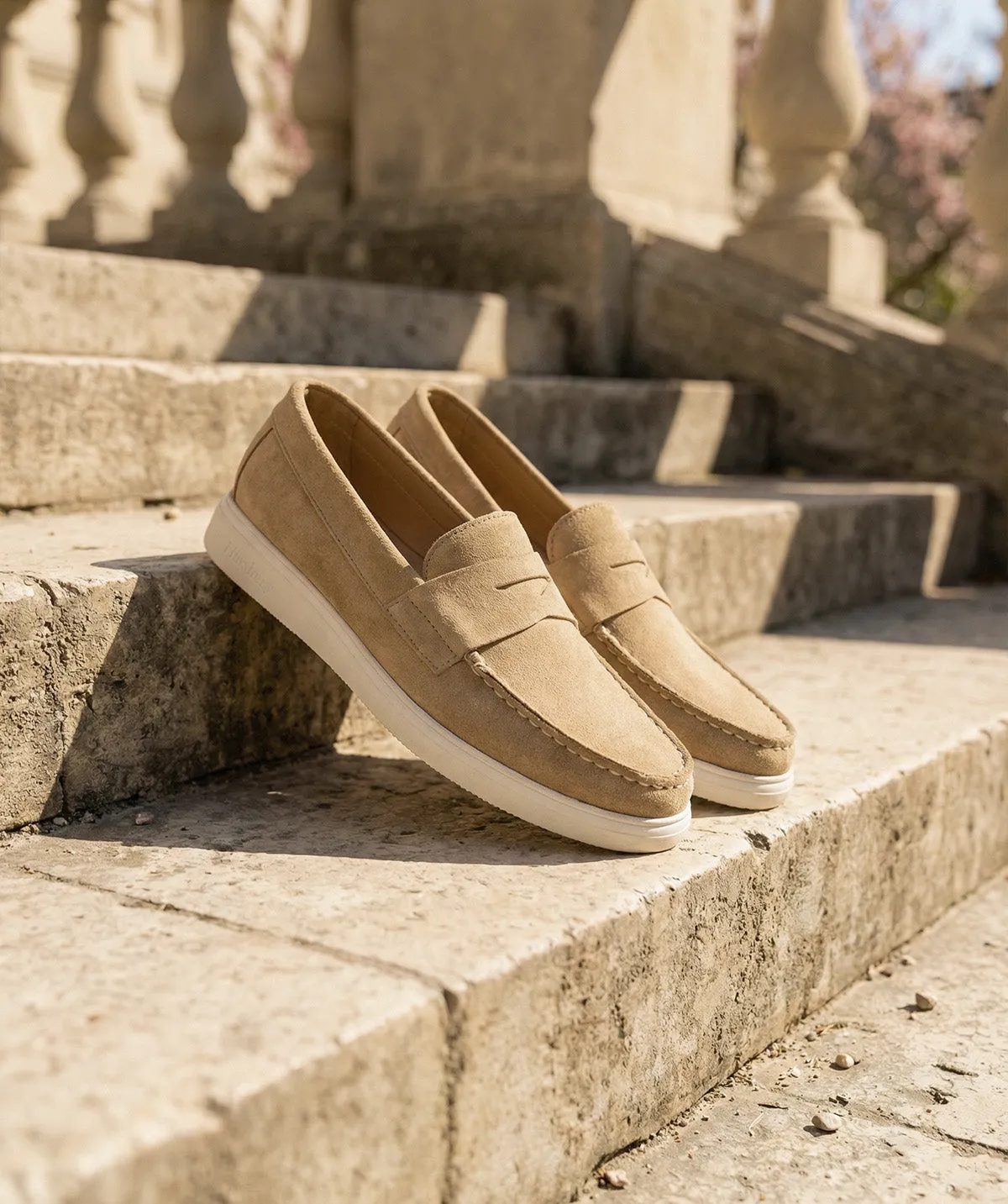 Finsbury Acapulco loafer kalfssuède beige