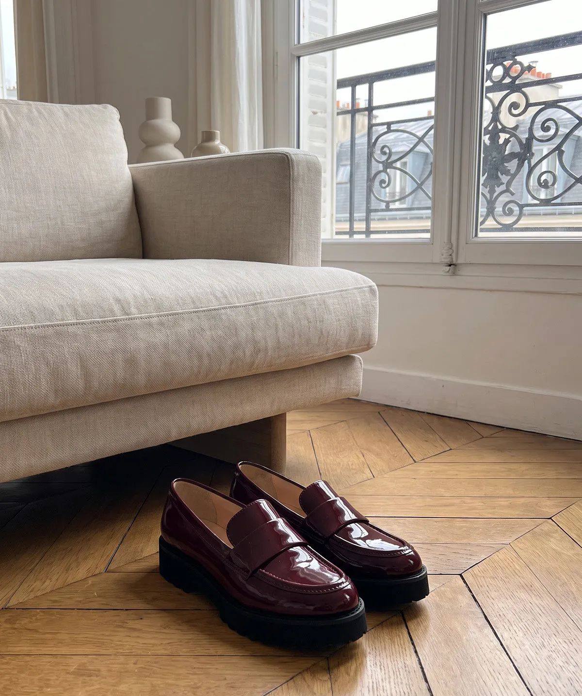 Finsbury Adele loafer pruim leer dames