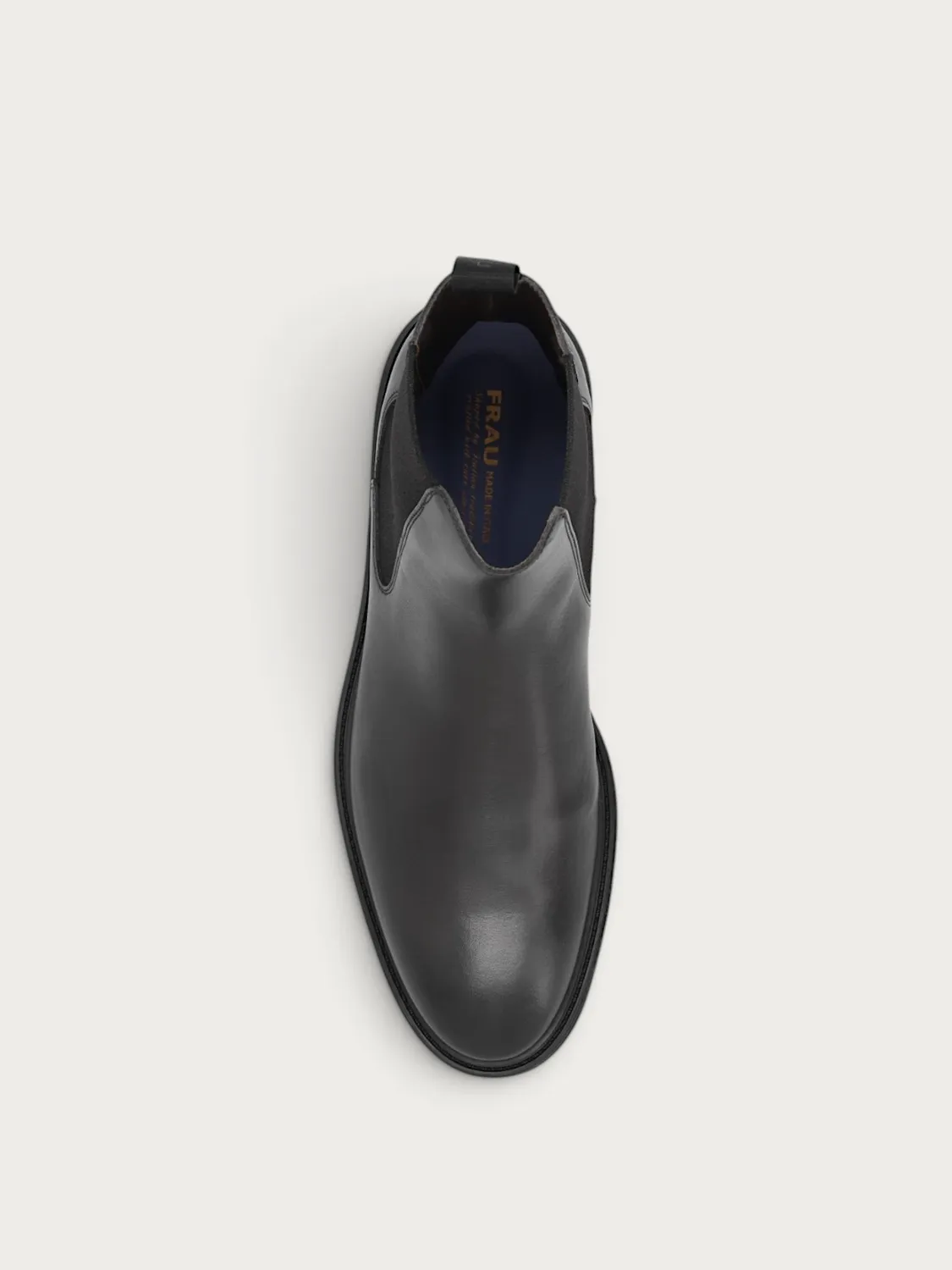 Frau Signature zwarte leren chelsea boots heren