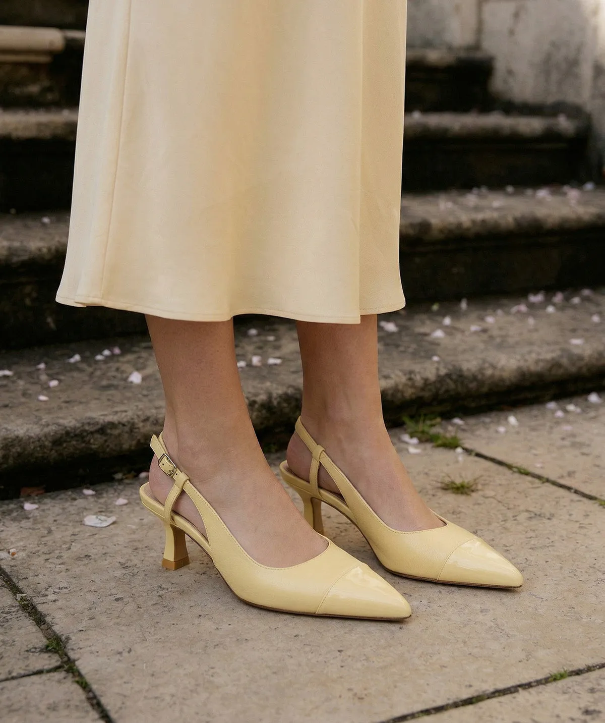 Finsbury Capri Pumps Citroengeel Leer Dames