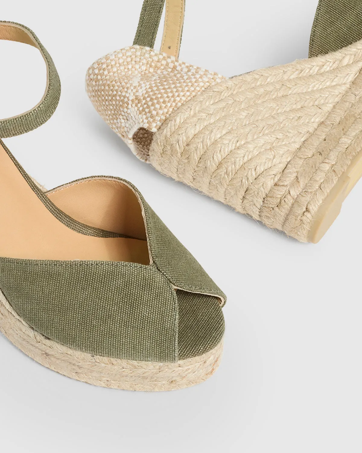 Castaner Bianca 8ED/002 sleehaksandalen olive