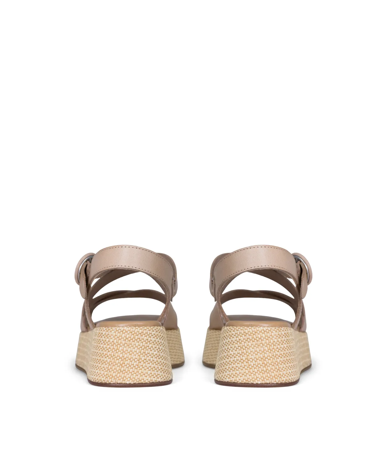 Finsbury Brigitte leren sandalen beige sleehak