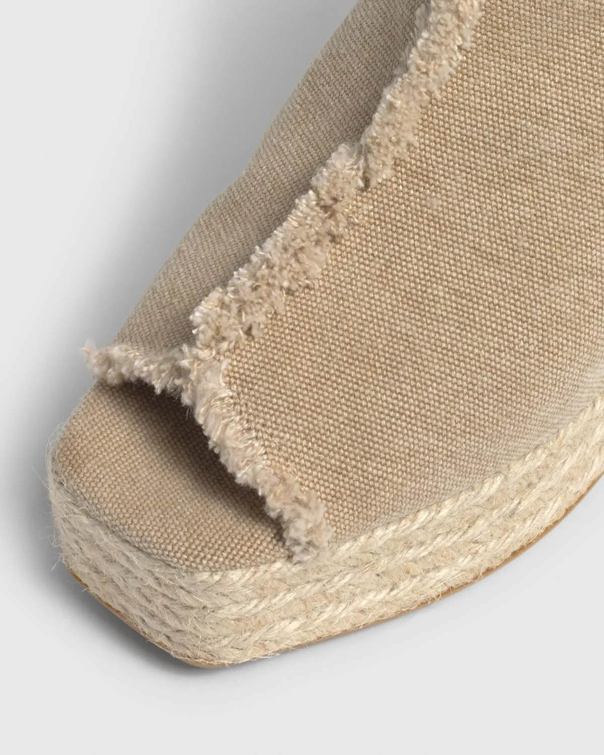 Castaner Queral 002 espadrilles muiltje zand canvas 6 cm