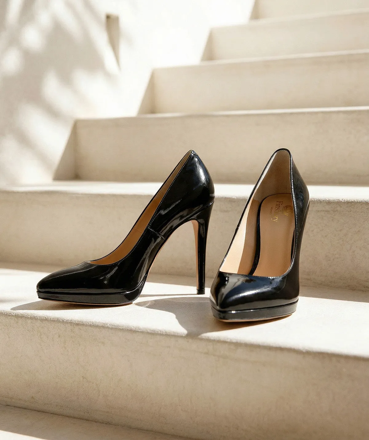 Finsbury Victoria pumps zwart lak 12 cm hak