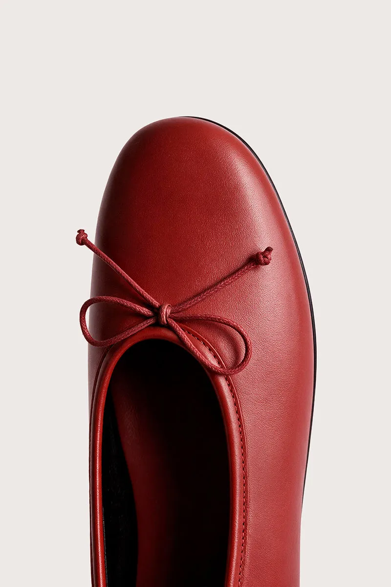 Bryan Stepwise Alessia ballerina's flat red leer