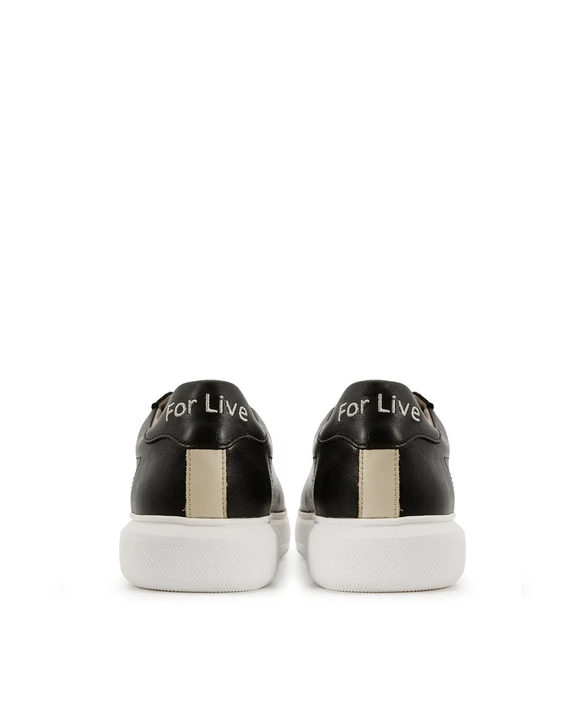 Finsbury For Live sneaker zwart leer