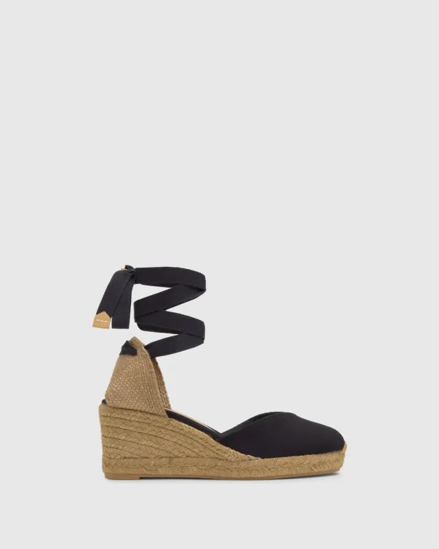 Castaner Chiara T 6 001 espadrilles zwart canvas 7 cm