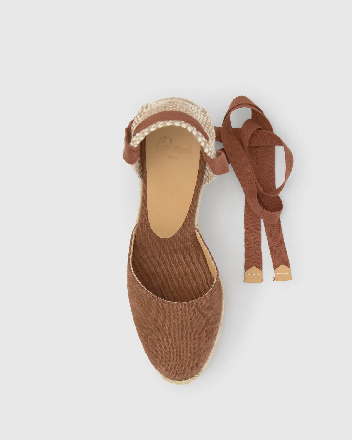 Castaner Carina 8/002 espadrilles pecan – 9 cm sleehak