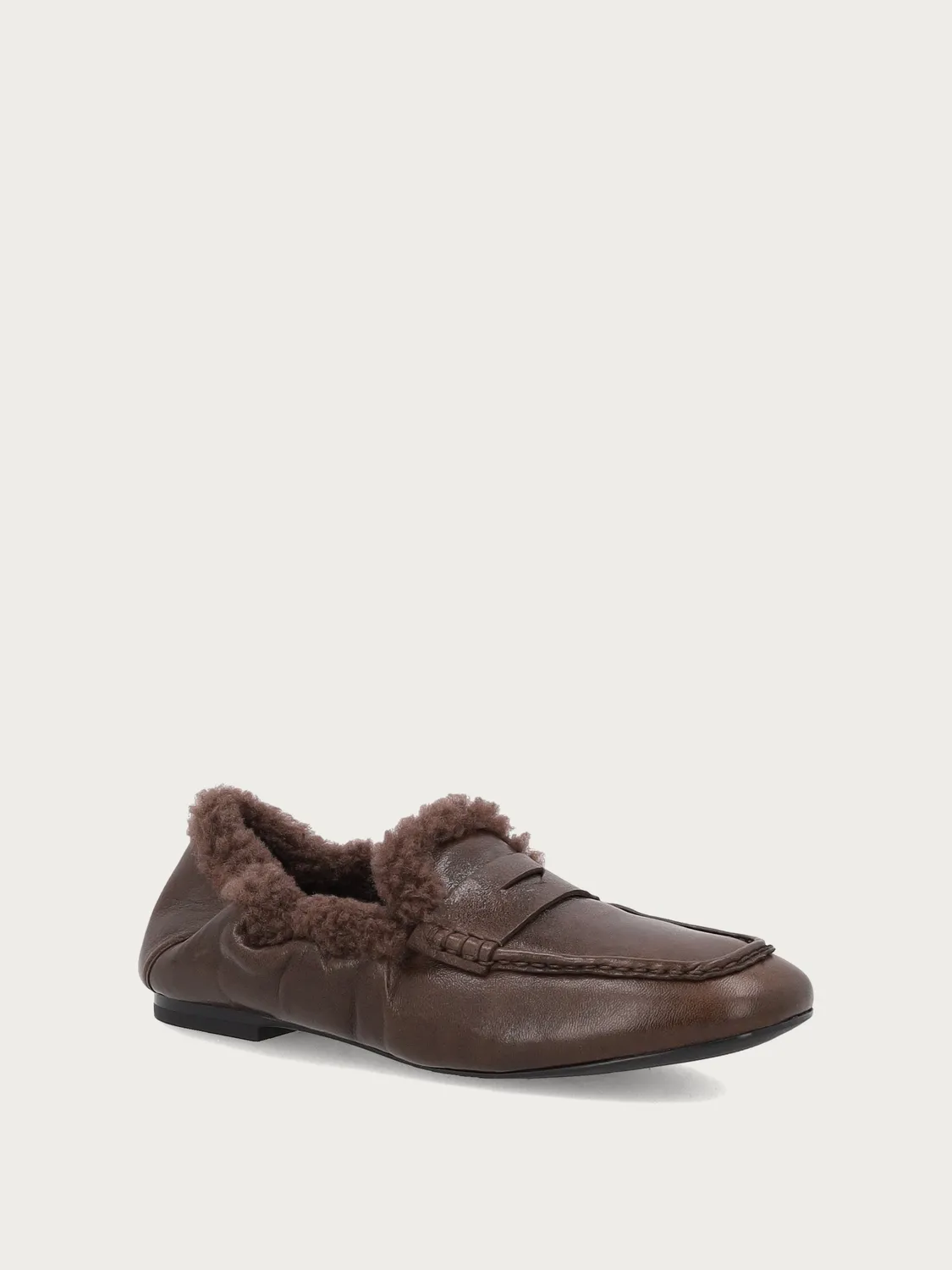 Frau Verona loafers bruin leer bont dames