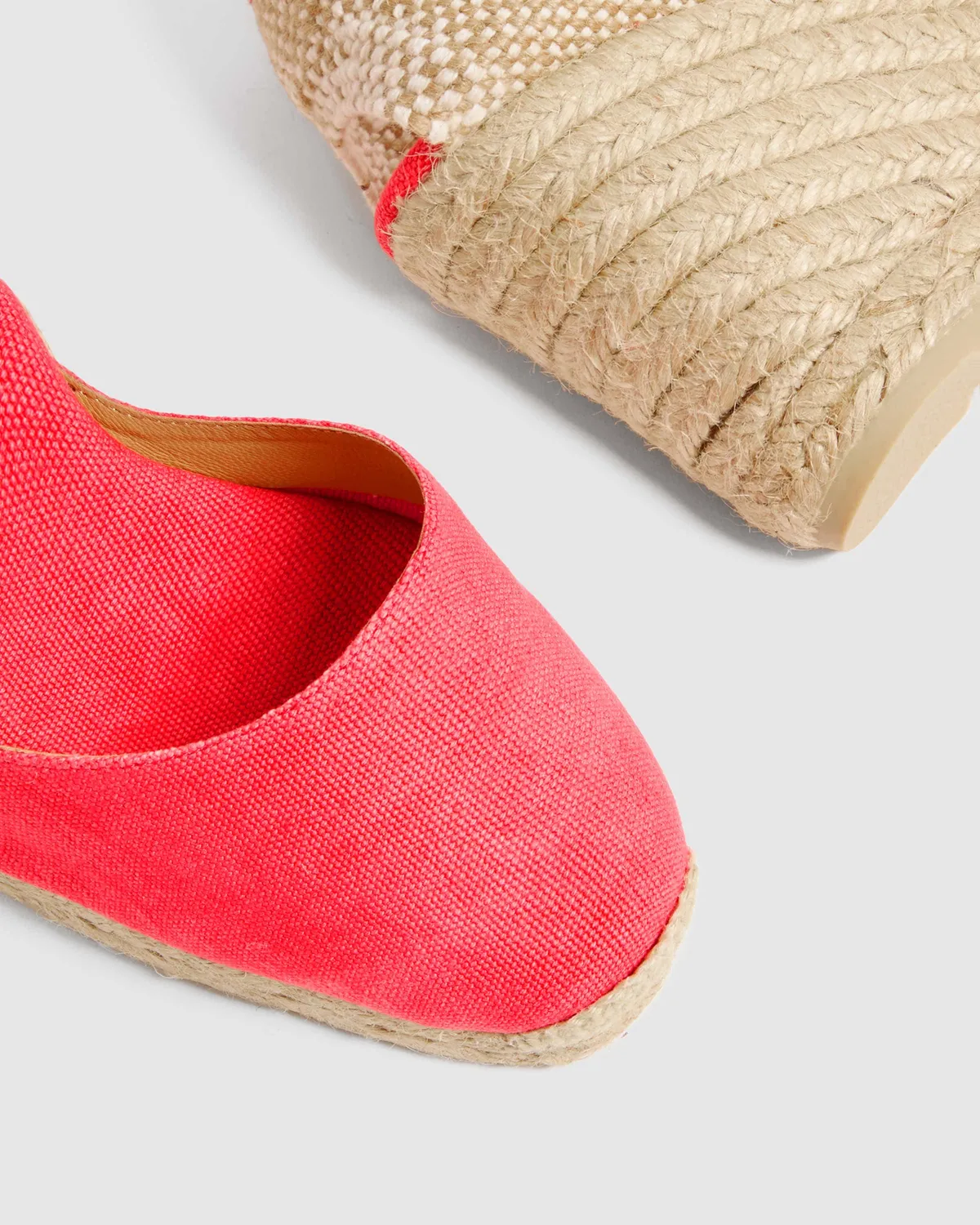 Castaner Carina 8 002 sleehak espadrille rood katoen