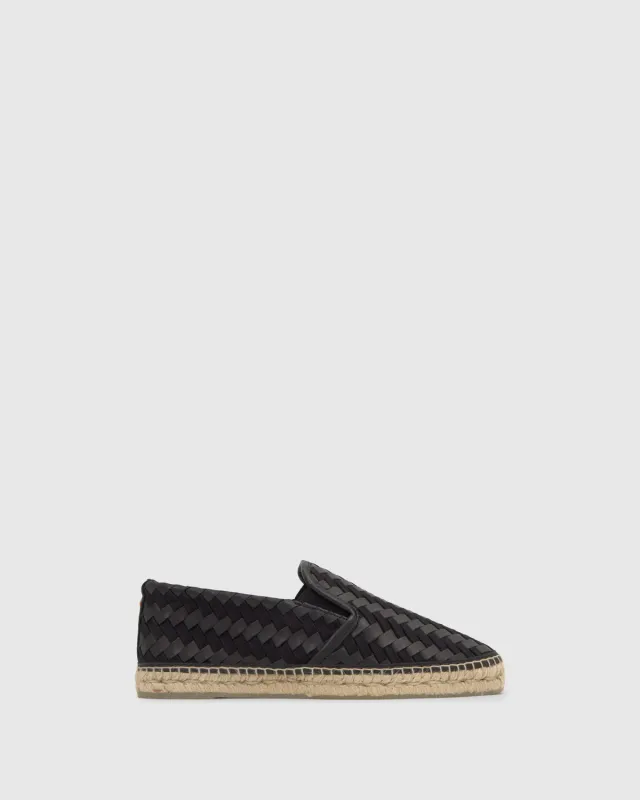 Castaner Jan 286 espadrilles zwart leer