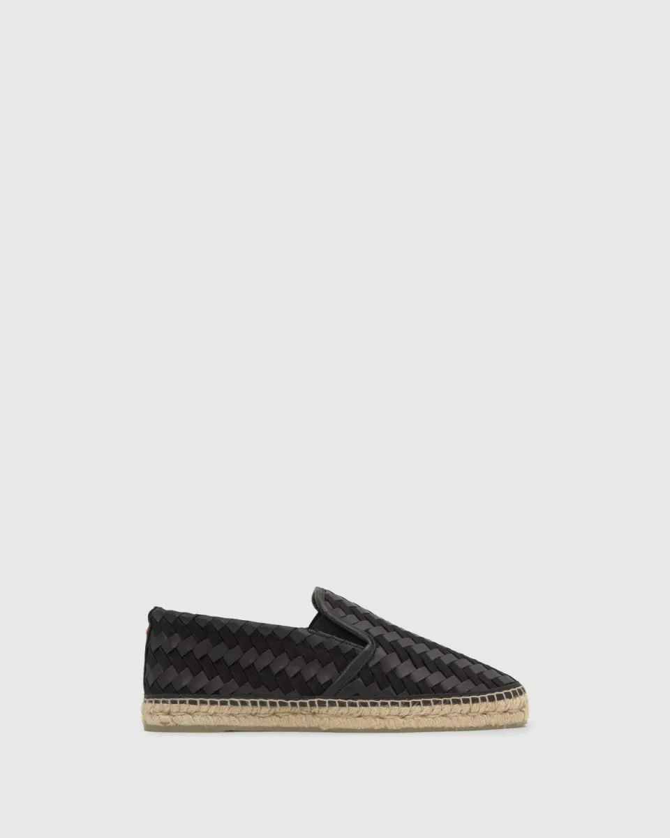 Castaner Jan 286 espadrilles zwart leer