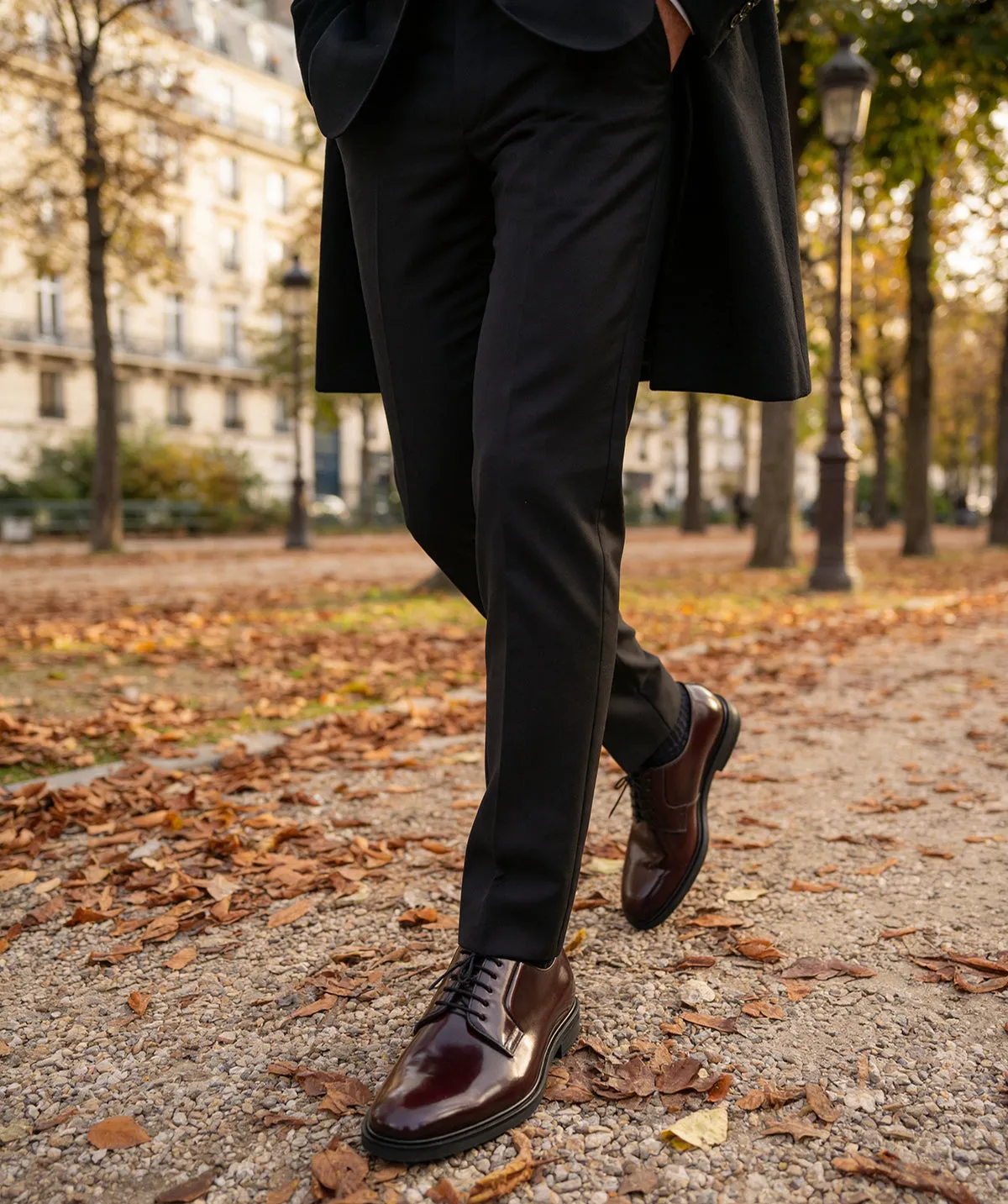 Finsbury Noham derby schoenen bordeaux leer breed