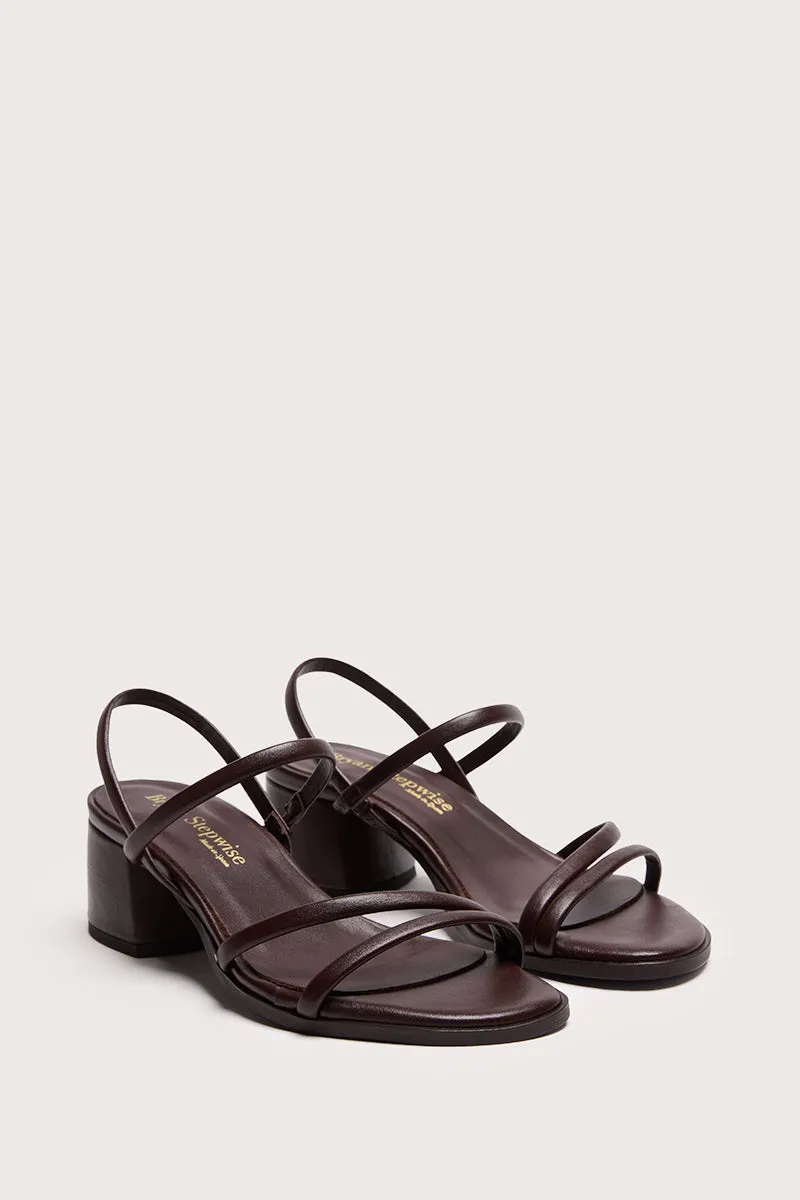 Bryan Stepwise Capri Cacao sandalen minimal leer