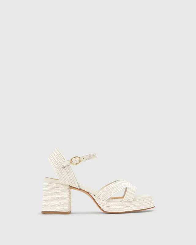 Castaner Vallita 142 sandalen wit 7 cm hak