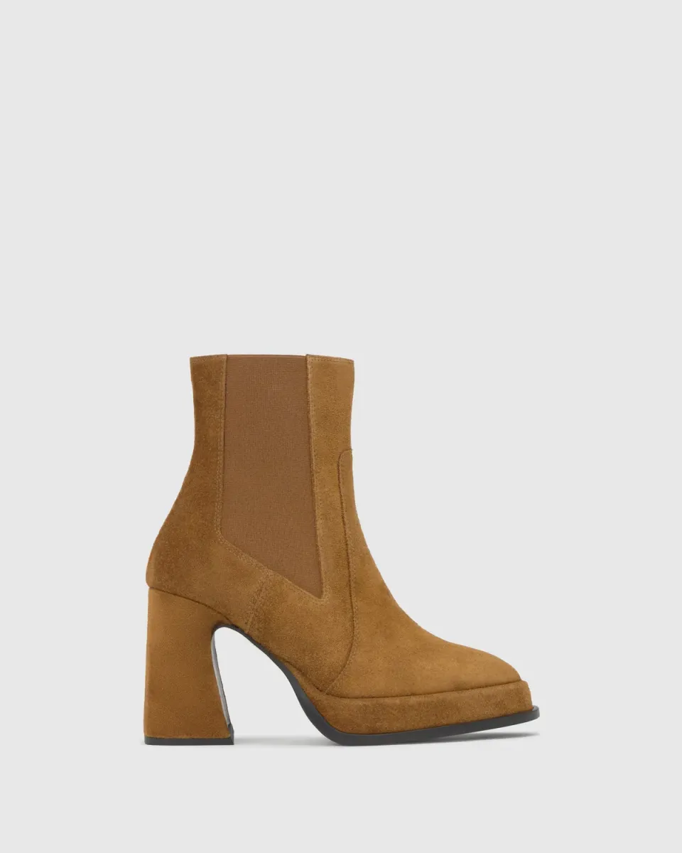 Castaner Becky 186 enkellaarsjes suède bruin 10 cm