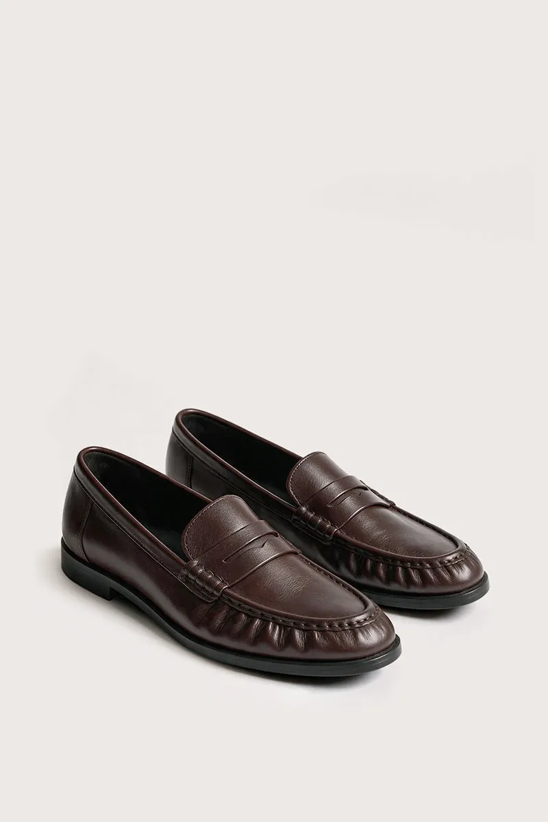 Bryan Stepwise Cami mocassins terra chocolate leer