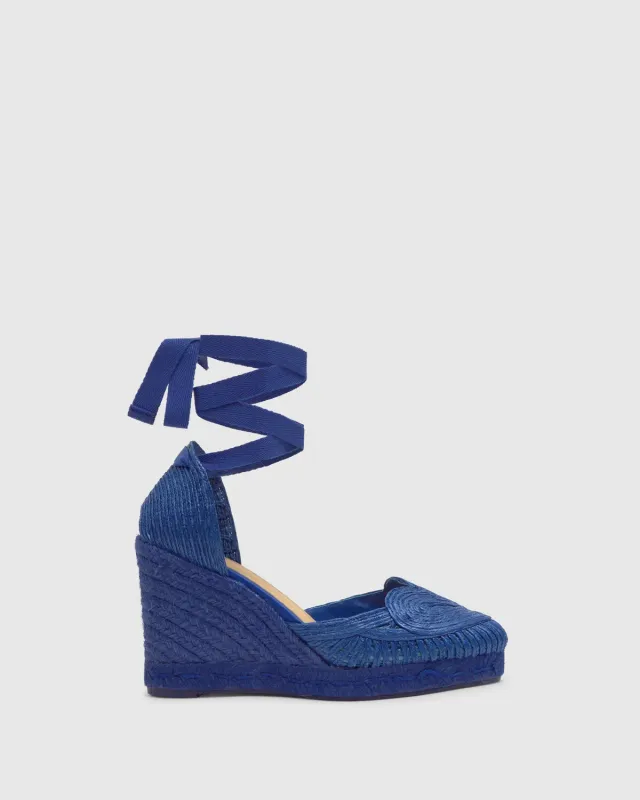 Castaner Cacia C/8/302 espadrilles blauw raffia 9cm