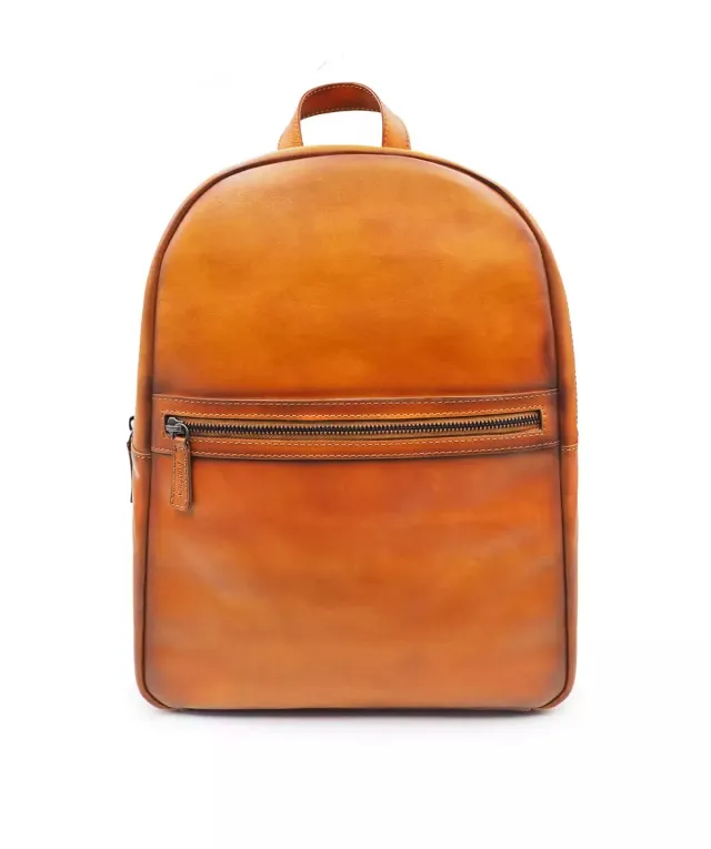 Finsbury Patinated Gold rugzak leer bruin 37cm laptop