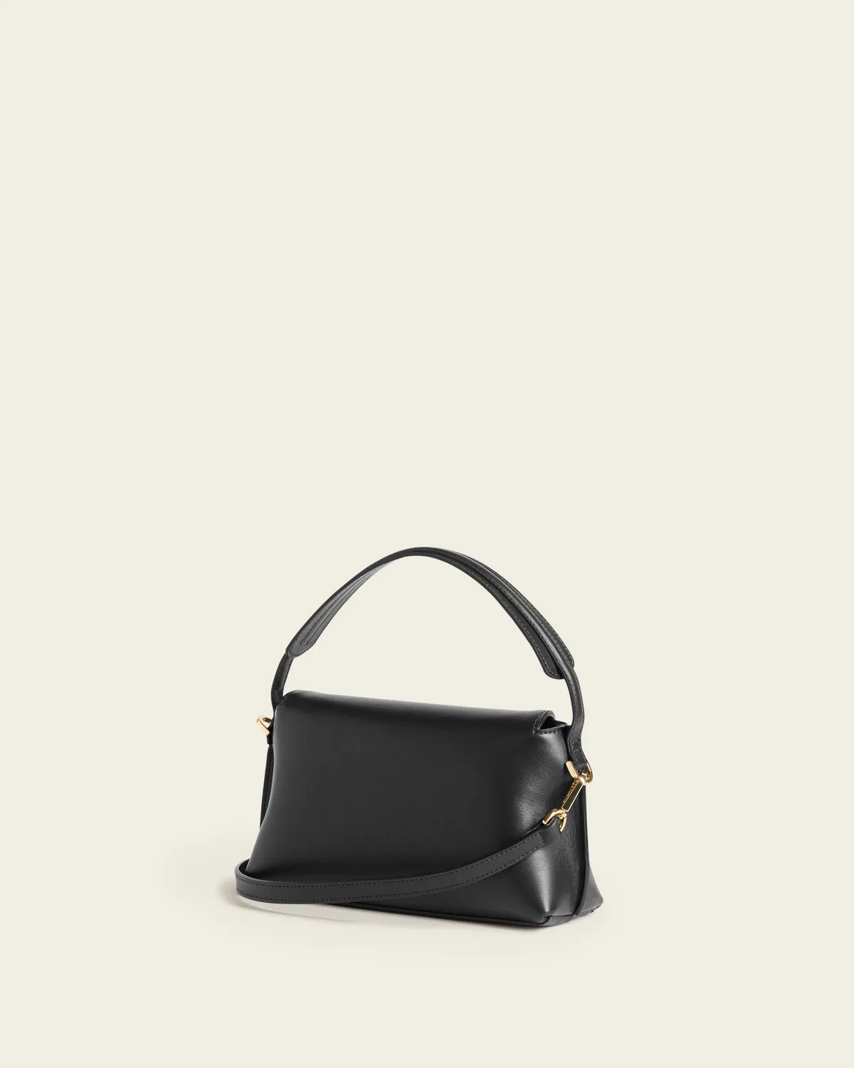 Flattered Gaia Mini Bag Black mini handtas leer