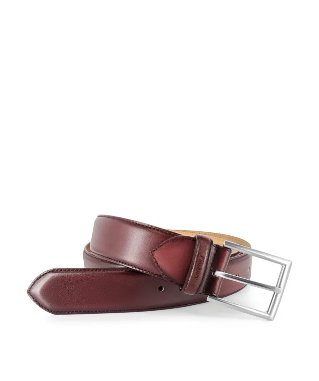Finsbury riem bordeaux patina leer 100