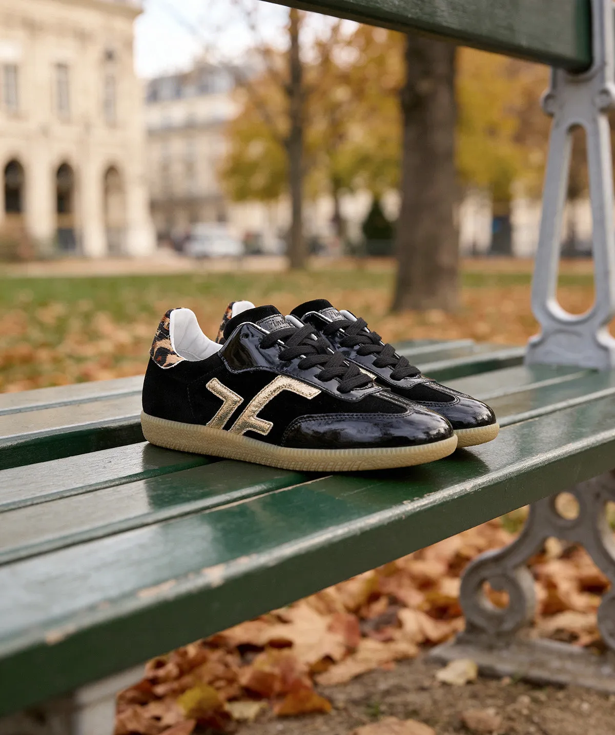 Finsbury MATHILDE sneakers zwart luipaard leer