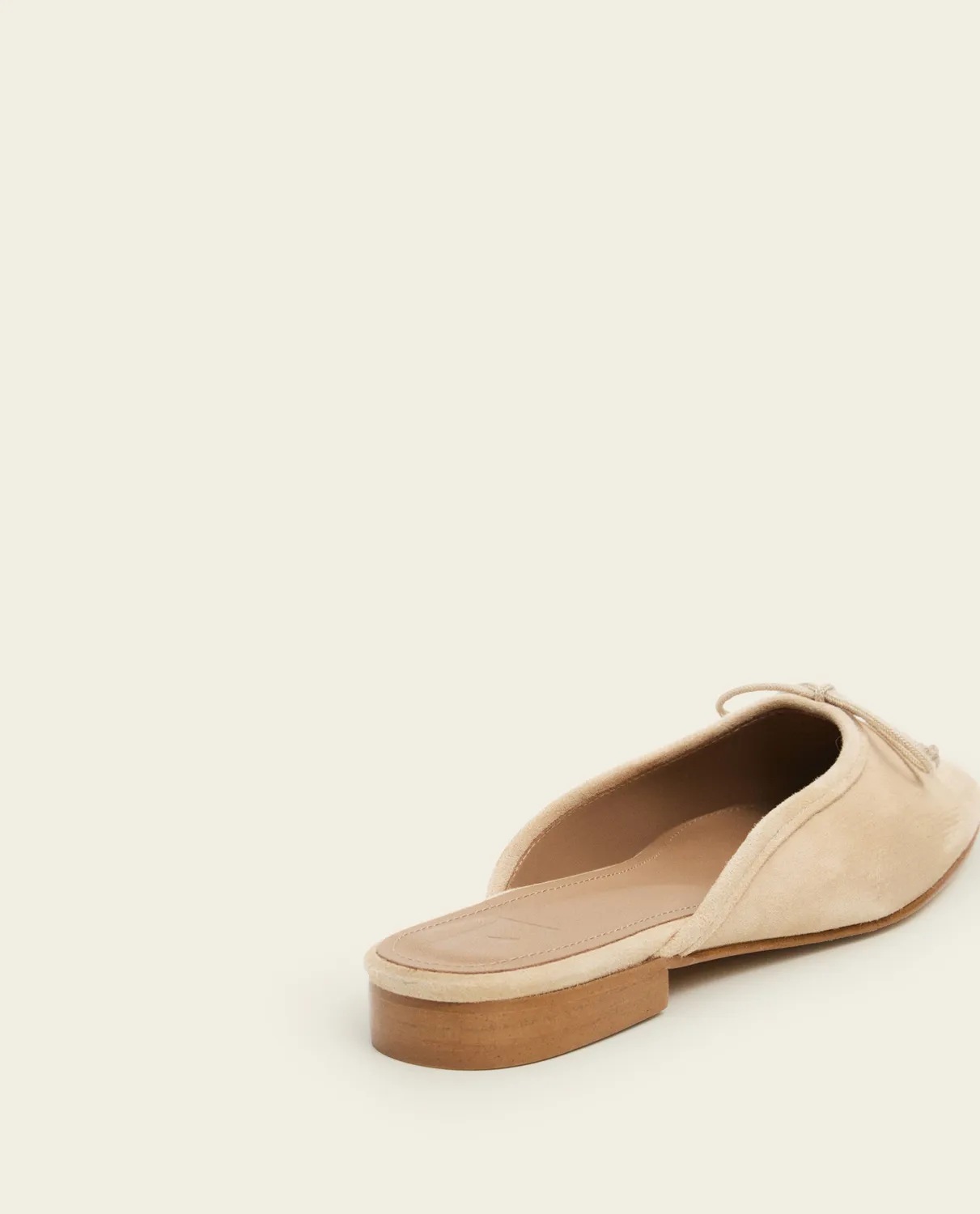Flattered Malva muiltjes beige suède leer
