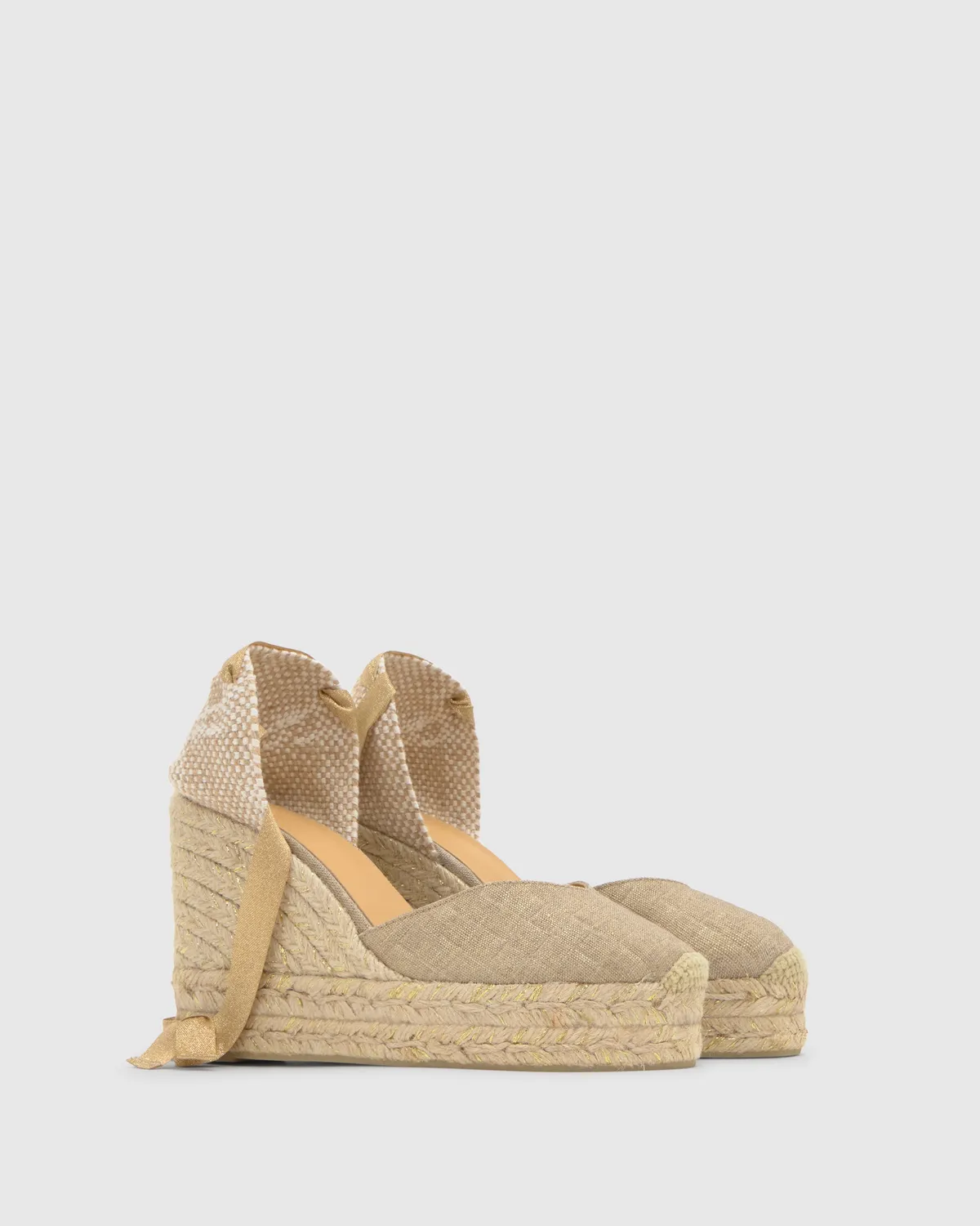 Castaner Chiara 8ED 290 espadrille goud metallic linnen