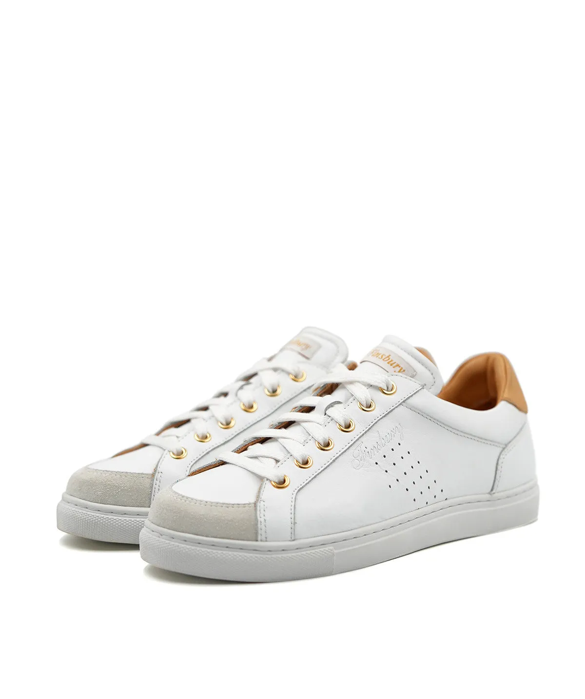 Finsbury Emma sneakers wit leer dames gouden details